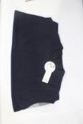 A women's Oui wool blend navy sleeveless jumper (Size 36).