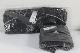 Two as new Essentials Reflect In The Dark Polar Fleece Hoodie in Black, Both Size UK L.