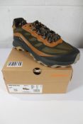 A pair of men's boxed as new Merrell Moab Speed GORE-TEX - Lichen (UK 9.5).