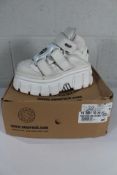 A pair of women's New Rock Mid Chunky Trainers - White (UK 5, as new but some minor markings, box da