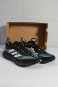 A pair of as new Adidas 4DFWD x Parley Trainers, GX6313, in CBLACK/FTWWHT/HAZEME, Size UK 6.
