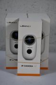 Five boxed as new Lemnoi IP cameras A3 wireless, night vision, motion sensor, indoor/outdoor usage,