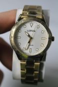 A women's as new Lorus Analog Quartz Watch with Metal Strap, RG248VX9.