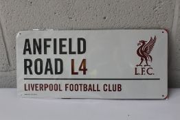 Eleven Liverpool Football Club Anfield Road L4 metal street signs (Official Licensed Product).