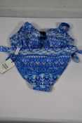 An as new Prima Donna swim electric blue Bonifacio top (Size 32) and a pair of matching bottoms (Siz