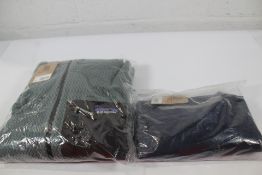 A men's Patagonia R1 Air Zip neck fleece in Nouveau Green (Size L) and a Patagonia P - 6 Logo Respon