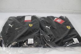 Two Puma Ferrari Fanwear track jackets in black (Size 2 x UK M).