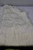 An as new Womance Alba white short fringe halter neck dress (Size unknown but looks approximately U