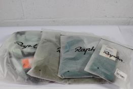 A Rapha trail hip pack one size in pale green, a pair of Rapha trail shorts in green (Size XL), a Ra