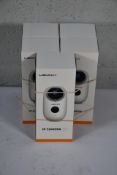Five boxed as new Lemnoi IP cameras A3 wireless, night vision, motion sensor, indoor/outdoor usage,
