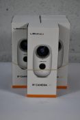 Five boxed as new Lemnoi IP cameras A3 wireless, night vision, motion sensor, indoor/outdoor usage,