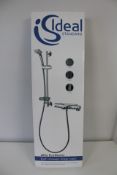 A boxed as new Ideal Standard Alto Ecotherm bath and shower mixer kit in chrome (A5636AA).
