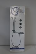 A boxed as new Ideal Standard Alto Ecotherm bath and shower mixer kit in chrome (A5636AA).