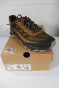A pair of men's boxed as new Merrell Moab Speed GORE-TEX - Lichen (UK 9.5).