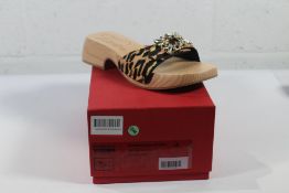 A pair of new Roger Vivier clogs, salmon pink multi-colour (Size 39).