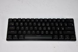 Five Royal Kludge (Model RK61) gaming keyboards Black/Blue switch with light yellow back light.