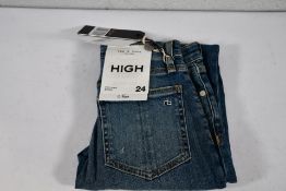A pair of as new Rag and Bone Fire Island High-Rise Skinny Jeans, Size 24.