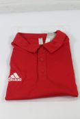 Five Adidas 22 Polo T-shirts in warm red (Tepore) (Size XL) H57489.