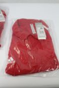 Six Adidas 22 Polo T-shirts in warm red (Tepore) (Size 2XL) H57489.