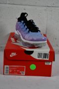 A pair of women's boxed as new Nike Air Vapormax Plus - Lilac/University Blue (UK 3).