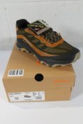 A pair of men's boxed as new Merrell Moab Speed GORE-TEX - Lichen (UK 8).