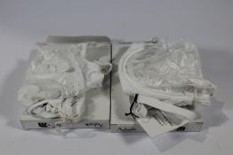 An Aubade Lovessence floral underwired blanc (White) bra (Size UK 34 C) and a pair of matching Brief