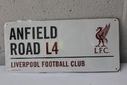 Twelve Liverpool Football Club Anfield Road L4 metal street signs (Official Licensed Product).