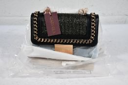 An as new Carvela Mini Bailey x Body Raffia Bag in Black/Other (EAN 5045654068483).