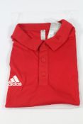 Five Adidas 22 Polo T-shirts in warm red (Tepore) (Size XL) H57489.
