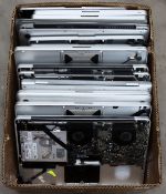 A quantity of Apple MacBook parts including screens, motherboards, keyboards (No storage or RAM) (So