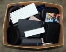 A quantity of assorted as new and pre-owned electronic items and accessories to include various case