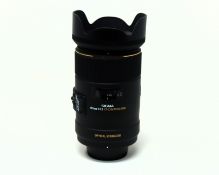 A pre-owned Sigma 105mm F2.8 EX DG OS HSM Macro Lens for Nikon (Grade B).