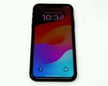 A pre-owned Apple iPhone XR (Global/A2105) 64GB in Black (iCloud account clear. Grade C, battery hea