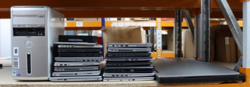 A quantity of pre-owned laptops & PC'S sold for parts (All items with hard drives removed, bios lock