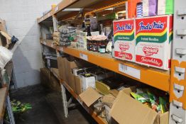 A large quantity of miscellaneous food and drink to include Twinings tea, Der Franz coffee beans and