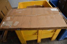 An as new Seaford Bar Table with oak top and black metal base 120x60x105cm, box damaged.