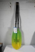 An as new Werner Camano Bent Standard Glass Kayak Paddle in Citrus, Length 220cm.