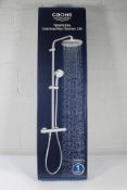 A Grohe Tempesta System 210 Thermostatic Shower, Chrome 27922001.