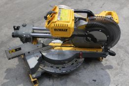 A pre-owned DeWalt DHS780 XR Cordless FLEXVOLT Mitre Saw (Viewing recommended).