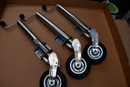 Three as new Towmate heavy duty jockey wheels.