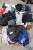 A large quantity of miscellaneous pre-owned clothing and related to include Adidas and Fila (5 boxes