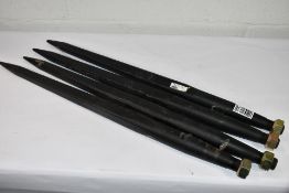 Four pre-owned Granit front loader tines.