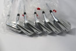 Six as new Callaway Apex PRO Irons with True Temper Elevate Shafts (4, 5, 6, 8, 9 and P, all RH).