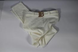 A pair of women's pre-owned Balmain Paris Trousers - White (38).