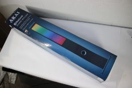 A boxed as new Akai Bluetooth LED tower speaker.