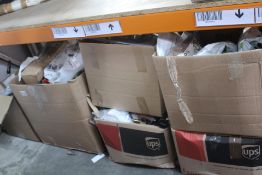 Six boxes of miscellaneous items to include food, electricals, homewares and related items.