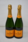 Two bottles of Veuve Clicquot Brut Champagne (750ml) (Over 18s only).
