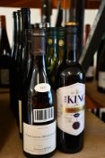 Twelve bottles of assorted wines to include Newton, The King, Richard Bocking and Chassagne-Montrach