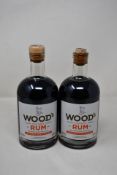 Two bottles of Wood's Old Navy Rum (One damage to cork) (700ml) (Over 18s only).