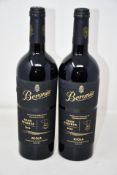 Two bottles of Beronia Gran Reserva 2013 Rioja (750ml) (Over 18s only).